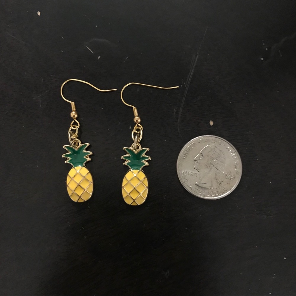 3 for $25 Handmade Pineapple Dangle Earrings - Picture 2 of 2